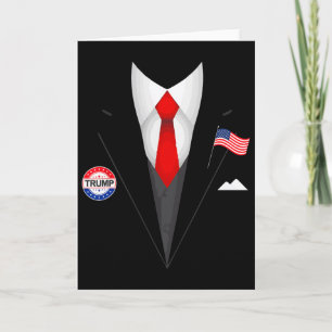 President Trump Suit Halloween Lazy Costume 1  Card