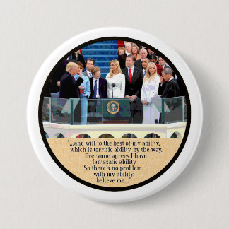 President Trump takes the Oath 7.5 Cm Round Badge