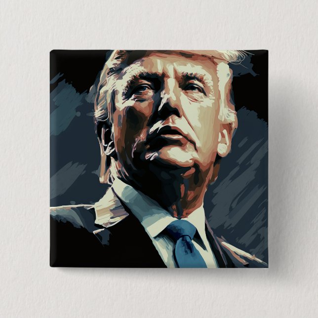 President Trump: The GOAT 15 Cm Square Badge (Front)