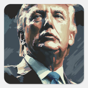 President Trump: The GOAT Square Sticker