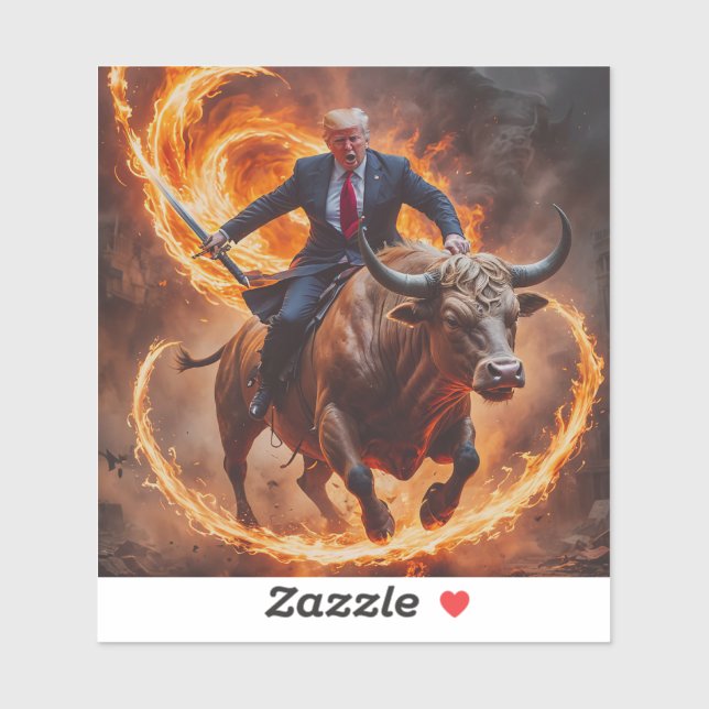 President Trump Triumph On a Bull (Sheet)