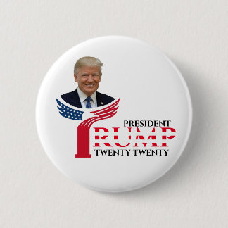 PRESIDENT TRUMP TWENTY TWENTY 6 CM ROUND BADGE