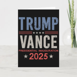 President Trump Vance Inauguration Day 2025 Usa Card