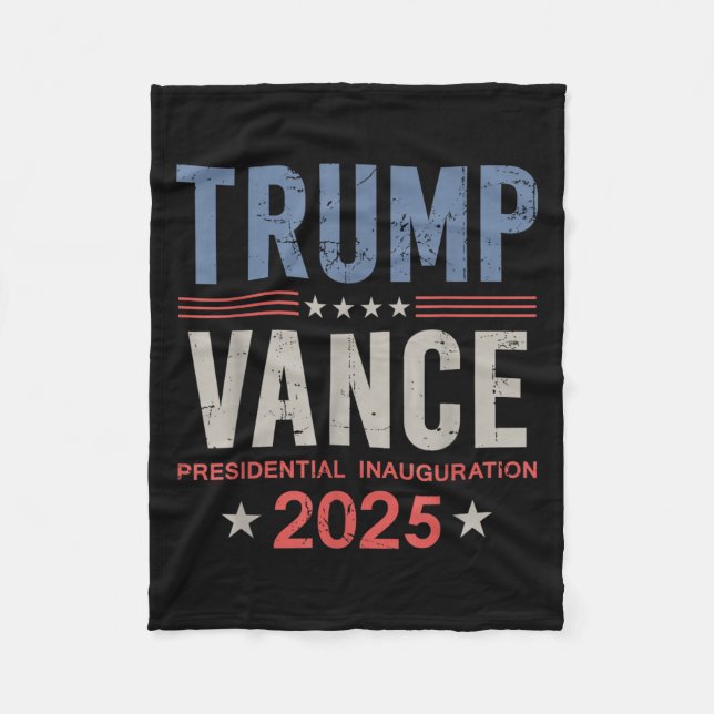 President Trump Vance Inauguration Day 2025 Usa  Fleece Blanket (Front)