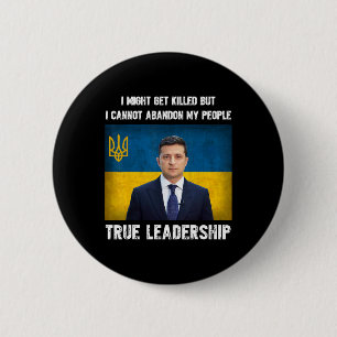 President Volodymyr Zelensky Ukraine Ukrainian Fla 6 Cm Round Badge
