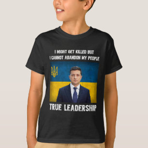 President Volodymyr Zelensky Ukraine Ukrainian Fla T-Shirt