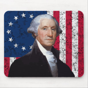President Washington and The American Flag Mouse Mat