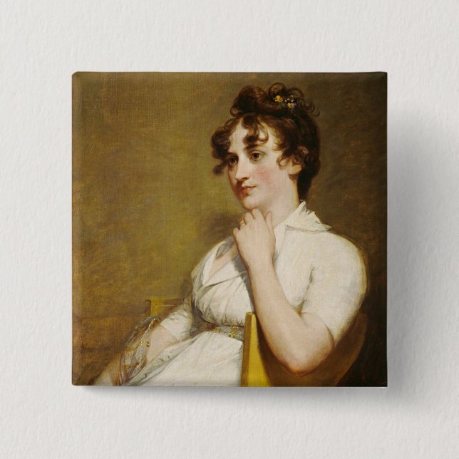President Washington's Family Nelly Custis 15 Cm Square Badge (Front)