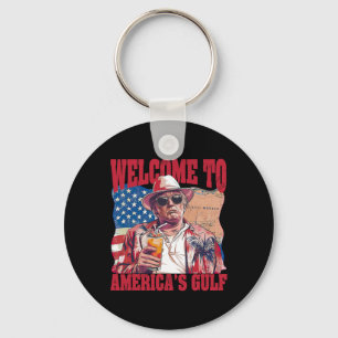 President Welcome To America's Gulf Mexico  Key Ring