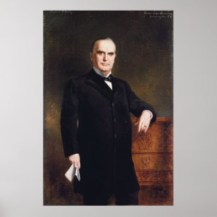 President William McKinley by August Benziger 1897 Poster