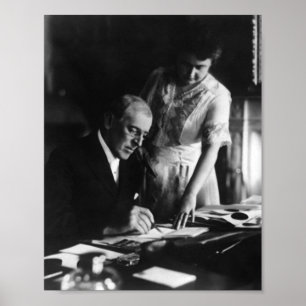President Wilson and First Lady Edith - 1920 Poster