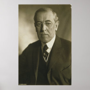 President Woodrow Wilson Portrait 1919 Poster