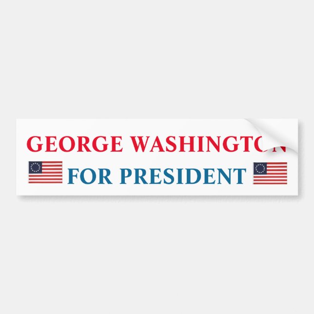Presidential Bumper Sticker: George Washington Bumper Sticker (Front)