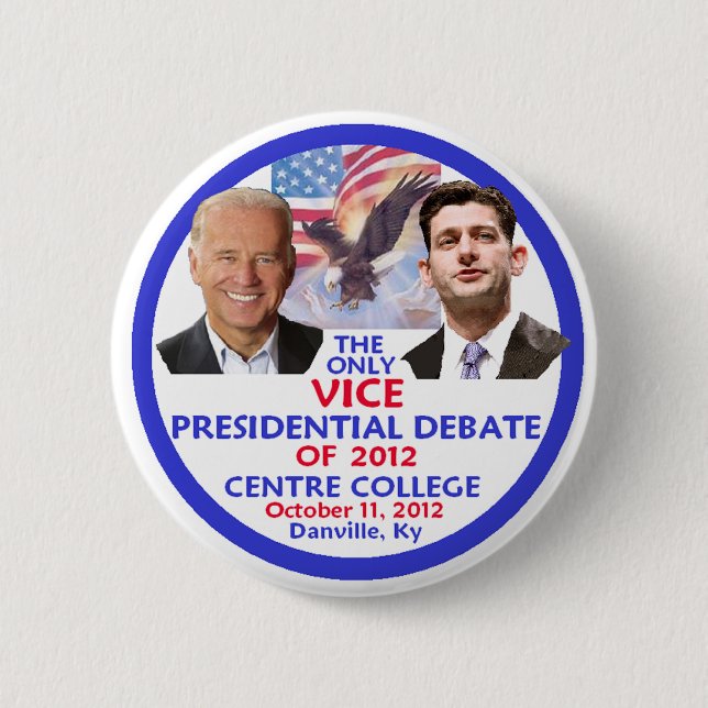 Presidential Debate 6 Cm Round Badge (Front)