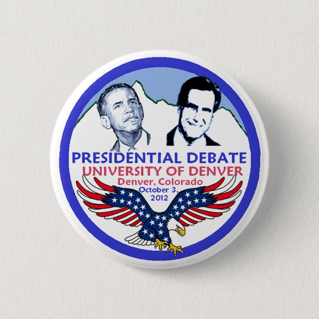Presidential Debate 6 Cm Round Badge (Front)
