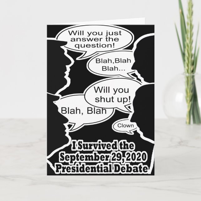 Presidential Debate September 29, 2020 Card (Front)
