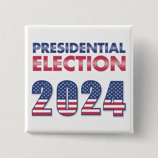 Presidential Election 2024 15 Cm Square Badge (Front)