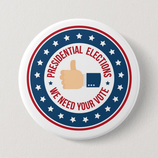 Presidential Election 7.5 Cm Round Badge (Front)
