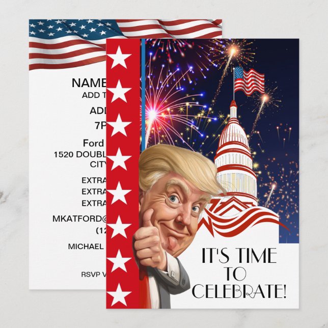 Presidential Election Celebration Invitation (Front/Back)