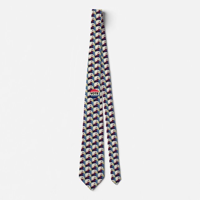 Presidential Election Vintage Eagle Patriot  Tie (Front)