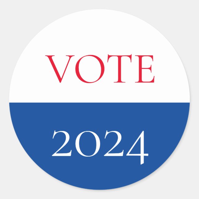 Presidential Election Vote 2020 Patriotic Classic Round Sticker (Front)