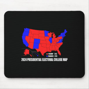 Presidential Electoral College Usa Map Trump Harri Mouse Mat