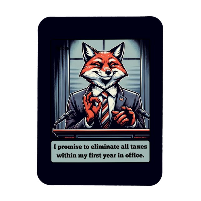 Presidential Fox – Funny Political Satire Animal  Magnet (Vertical)