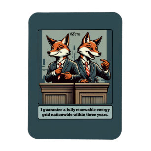 Presidential Fox – Funny Political Satire Animal Magnet