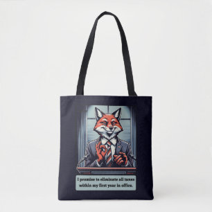 Presidential Fox – Funny Political Satire Animal Tote Bag