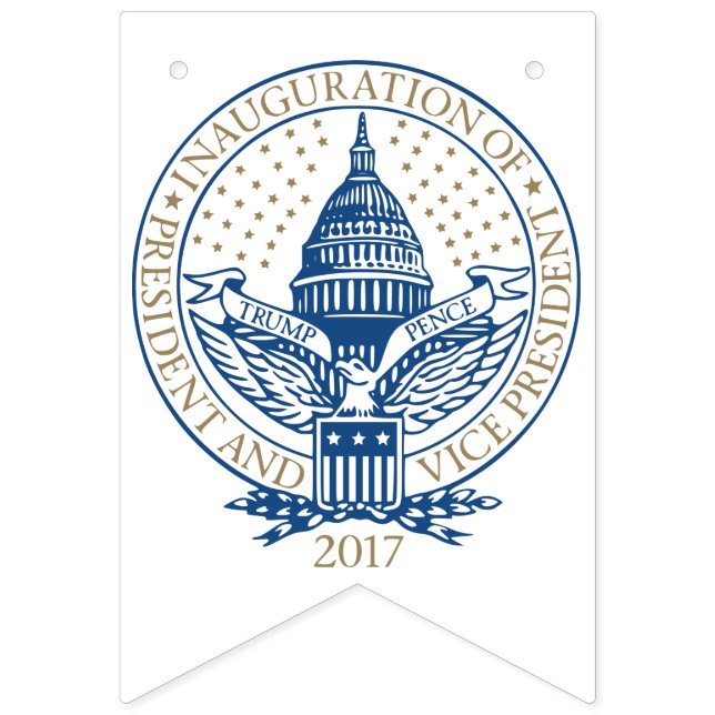 Presidential Inauguration Trump Pence 2017 Bunting (First Flag)