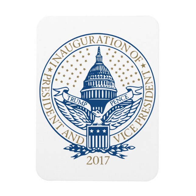 Presidential Inauguration Trump Pence 2017 Logo Magnet (Vertical)