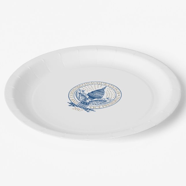 Presidential Inauguration Trump Pence 2017 Logo Paper Plate (Angled)