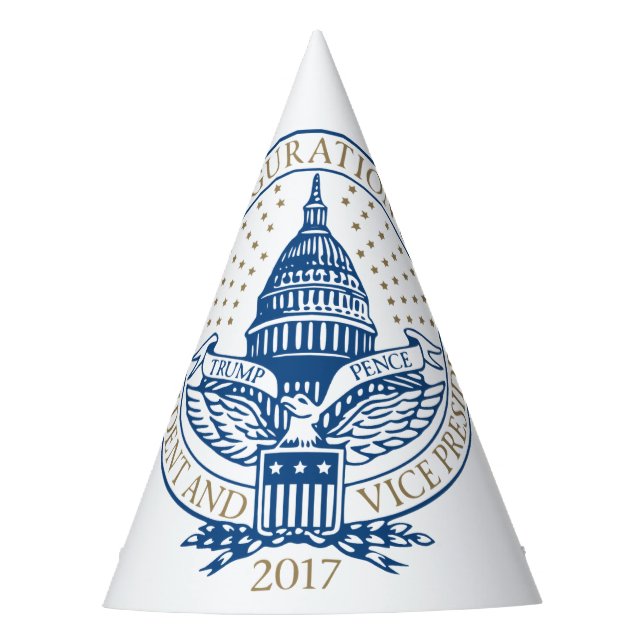 Presidential Inauguration Trump Pence 2017 Logo Party Hat (Front)