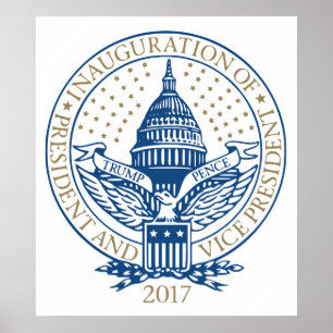 Presidential Inauguration Trump Pence 2017 Logo Poster