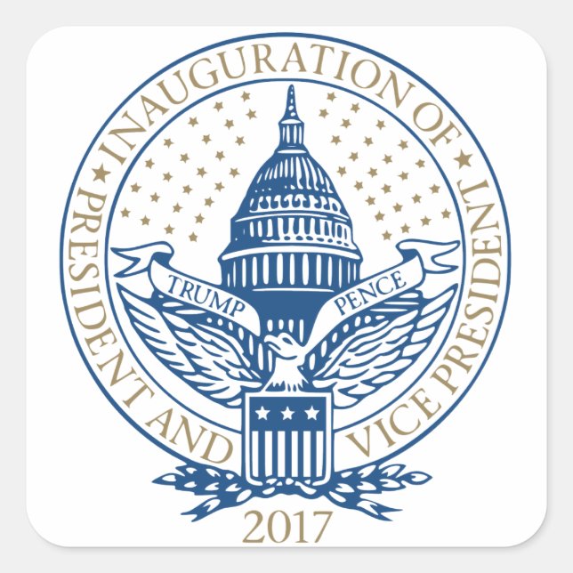 Presidential Inauguration Trump Pence 2017 Square Sticker (Front)