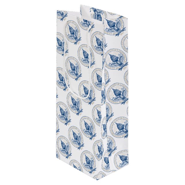 Presidential Inauguration Trump Pence 2017 Wine Gift Bag (Front Angled)