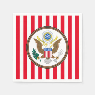 Presidential Seal Stripe Personalise Napkin