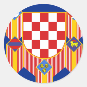 Presidential   the Republic Croatia, Croatia Classic Round Sticker