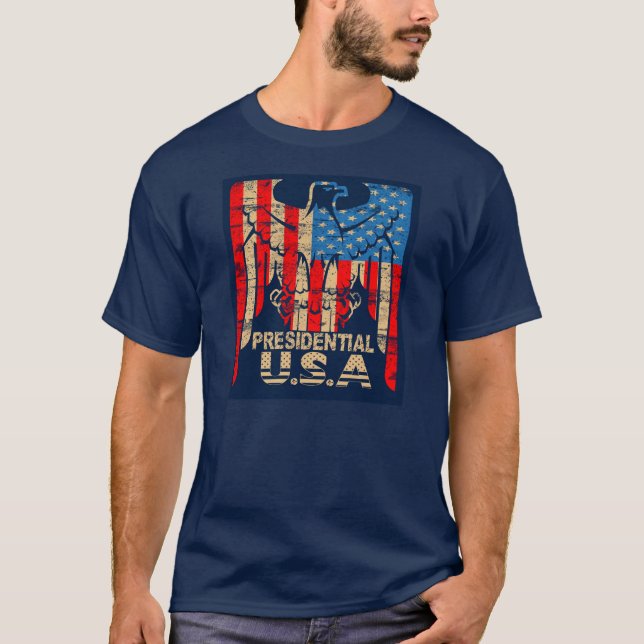 PRESIDENTIAL U.S.A. EAGLE FLY T-Shirt (Front)