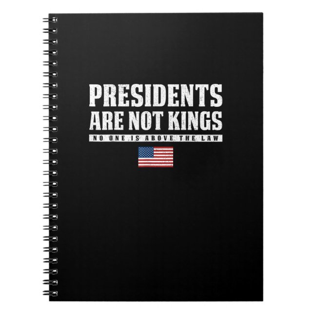 Presidents Are Not Kings USA Flag No Kings In Amer Notebook (Front)