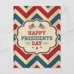 presidents day chevron postcard