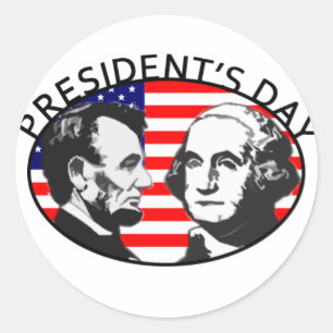 PRESIDENT'S DAY CLASSIC ROUND STICKER