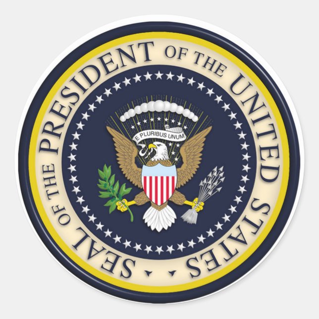 PRESIDENTS DAY CLASSIC ROUND STICKER (Front)