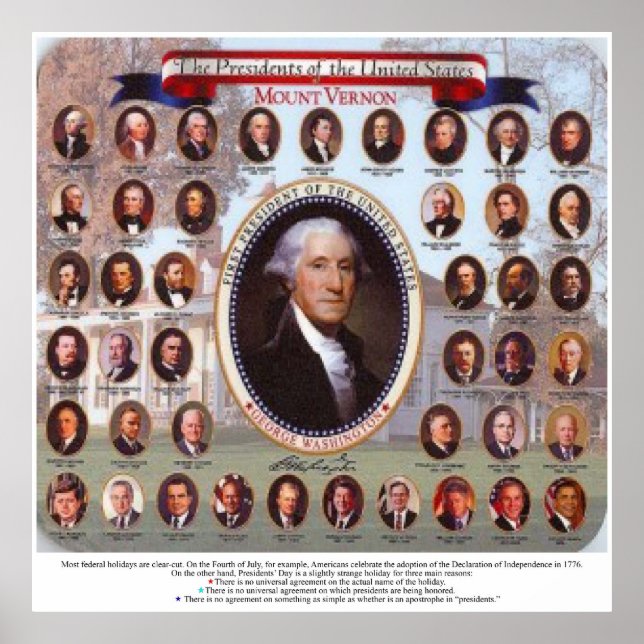 President's Day - Strangest Holiday Poster (Front)