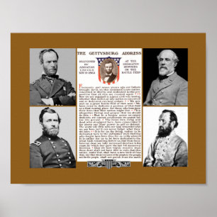 President's Day Tribute Gettysburg Address Poster