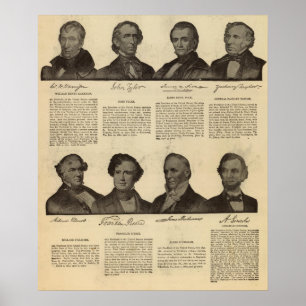 Presidents US, autographs, biographies Poster