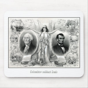 Presidents Washington and Lincoln Mouse Mat