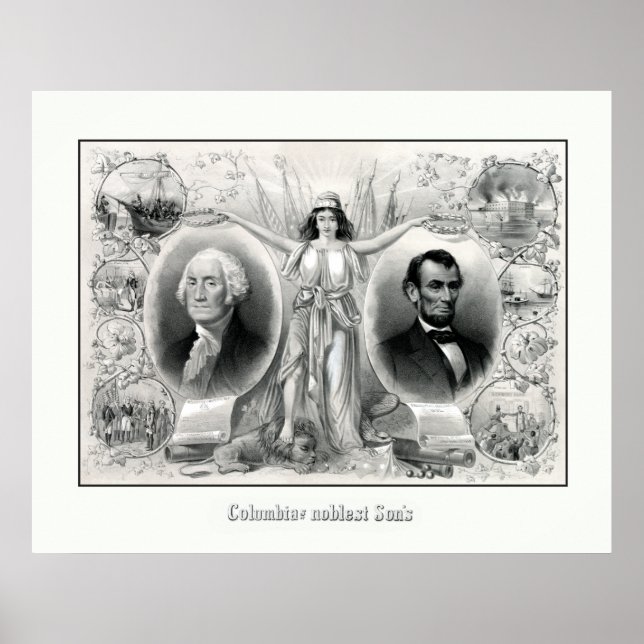 Presidents Washington and Lincoln Poster (Front)