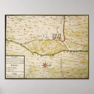 Presidio de San Ignacio de Tubac historic map Poster