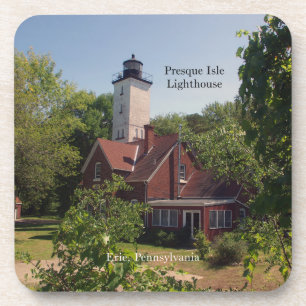 Presque Isle Lighthouse Erie 6 plastic coasters